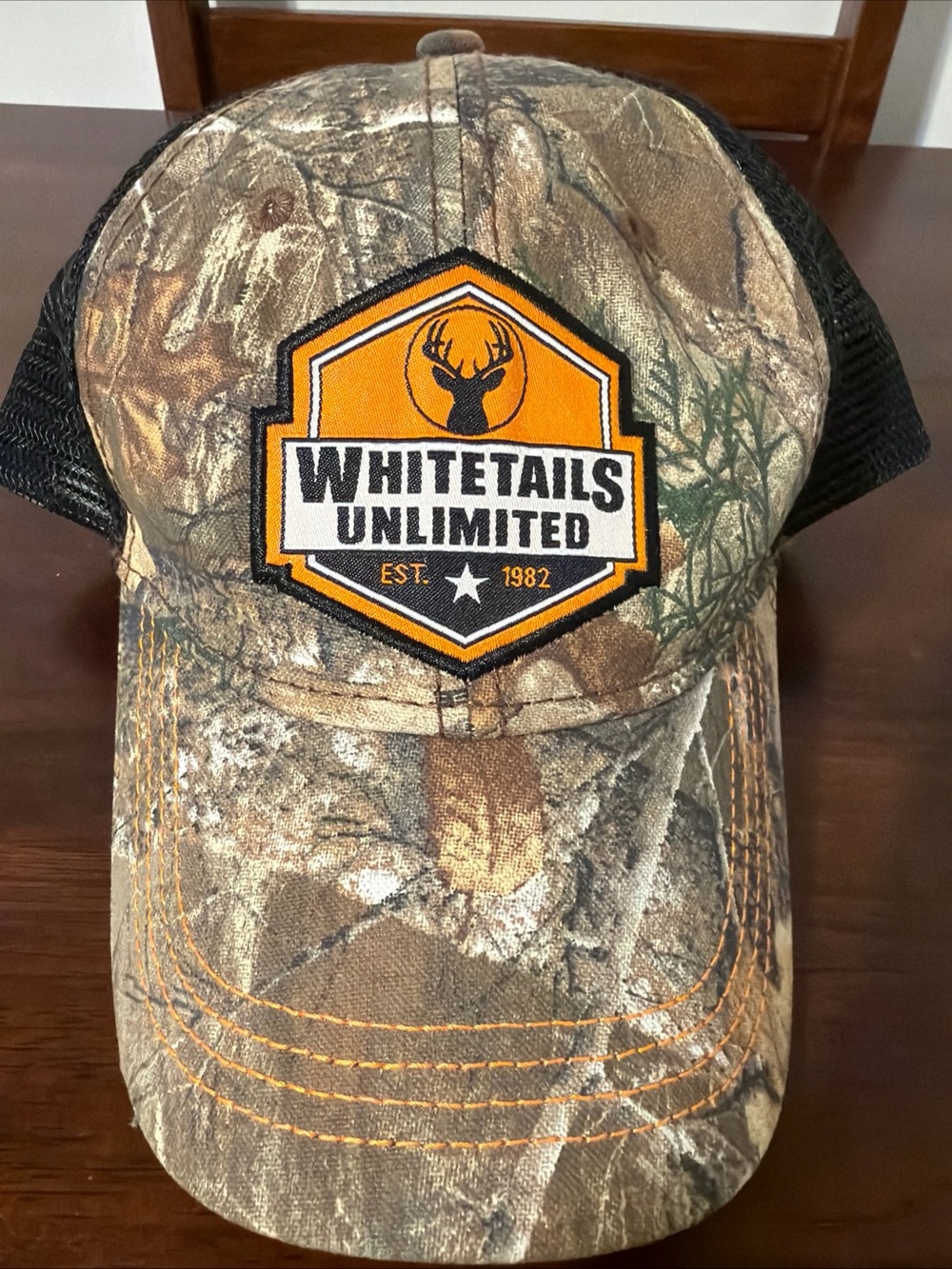 Whitetails Unlimited Mesh Trucker Hat Strapback Camo Hunting Outdoor Cap New